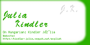 julia kindler business card